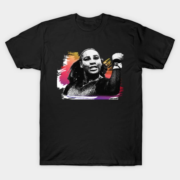 serena williams//scratch paint T-Shirt by 9ifary